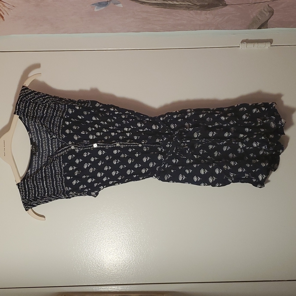 Navy Anne Taylor LOFT Romper